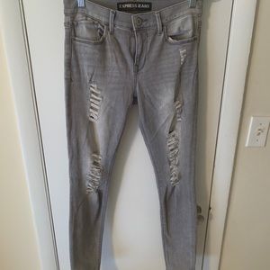 Express distressed grey denim!